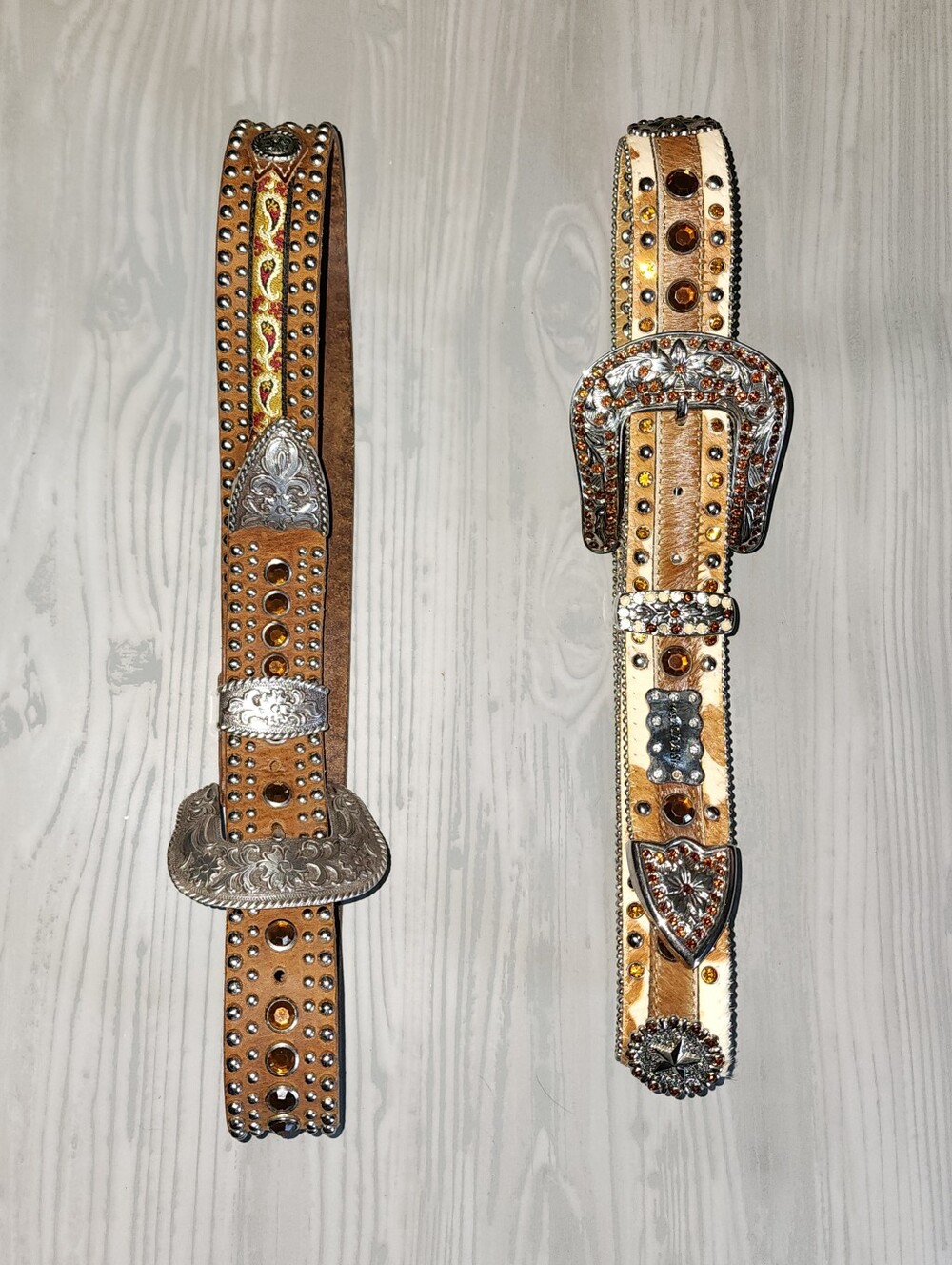 Vintage WB Atlas Bling Western Belt Bundle Y2k Country Leather Rhinestone - Picture 10 of 15